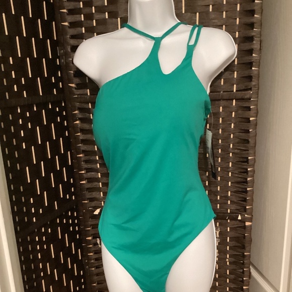 TUMMY CONTROL STRAPPY ONE SHOULDER ( Size: 14) ( Color:Light Green) - Picture 1 of 8